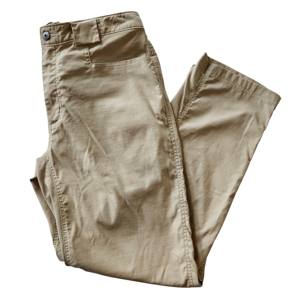 Duluth Trading DuluthFlex Dry on the Fly Mens Tan Nylon Stretch Pants Med x 30